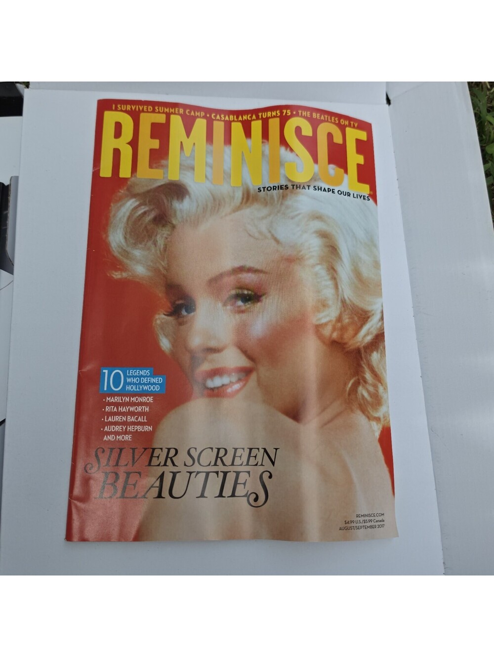 Reminisce Magazine August/September 2017 Silver Screen Beauties Marilyn Monroe
